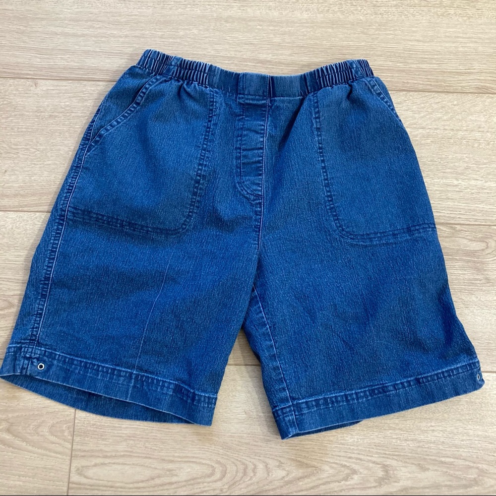 3/$20 High Waisted Elastic Long Length Mom Shorts